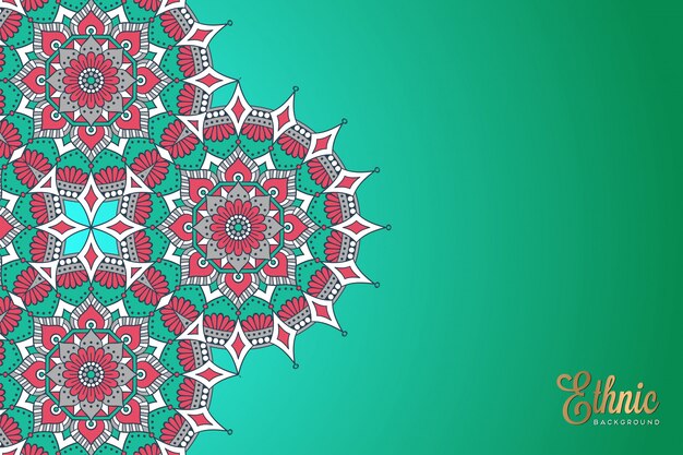 Fondo de diseño de mandala ornamental de lujo en vector de color oro