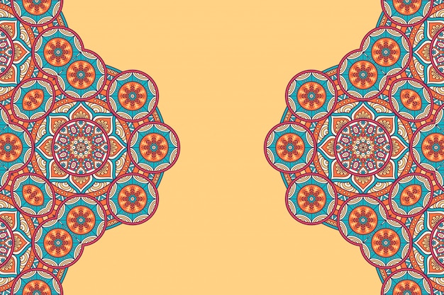 Fondo de diseño de mandala ornamental de lujo en vector de color oro