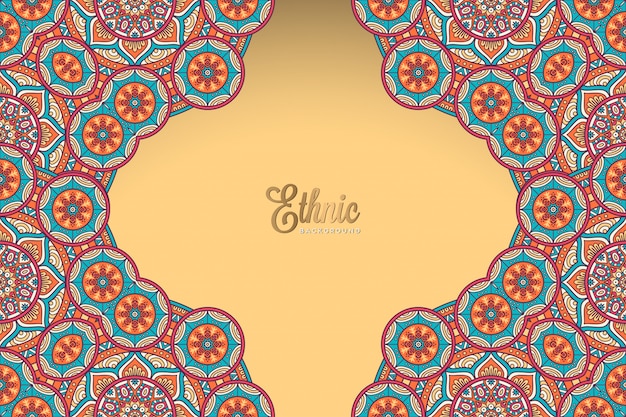 Fondo de diseño de mandala ornamental de lujo en vector de color oro