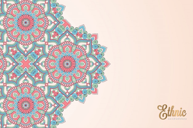 Fondo de diseño de mandala ornamental de lujo en vector de color oro