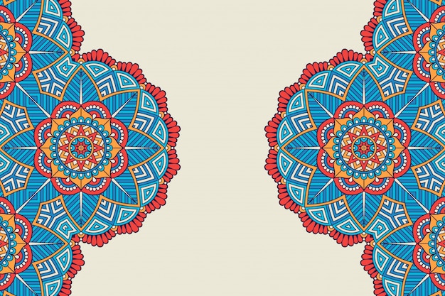 Fondo de diseño de mandala ornamental de lujo en vector de color oro