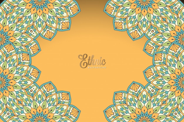 Fondo de diseño de mandala ornamental de lujo en vector de color oro