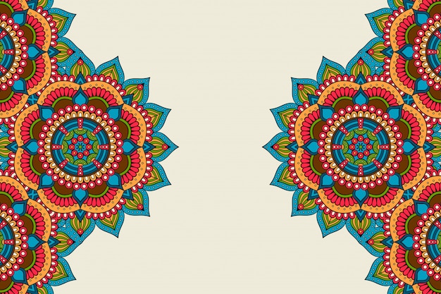 Fondo de diseño de mandala ornamental de lujo en vector de color oro
