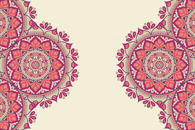 Fondo de diseño de mandala ornamental de lujo en vector de color oro