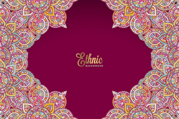 Fondo de diseño de mandala ornamental de lujo en vector de color oro