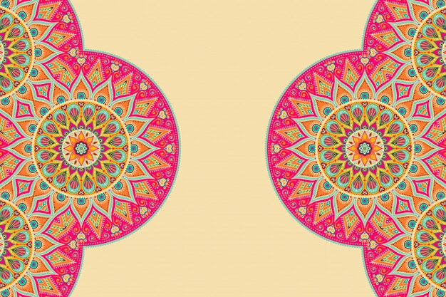 Fondo de diseño de mandala ornamental de lujo en vector de color oro
