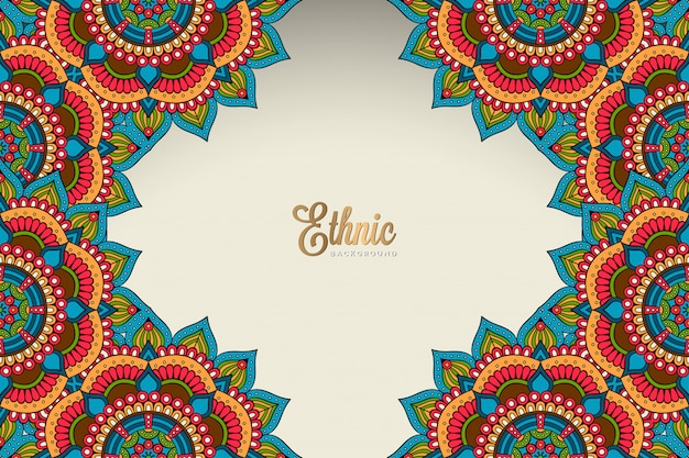 Fondo de diseño de mandala ornamental de lujo en vector de color oro
