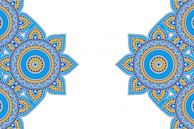 Fondo de diseño de mandala ornamental de lujo en vector de color oro