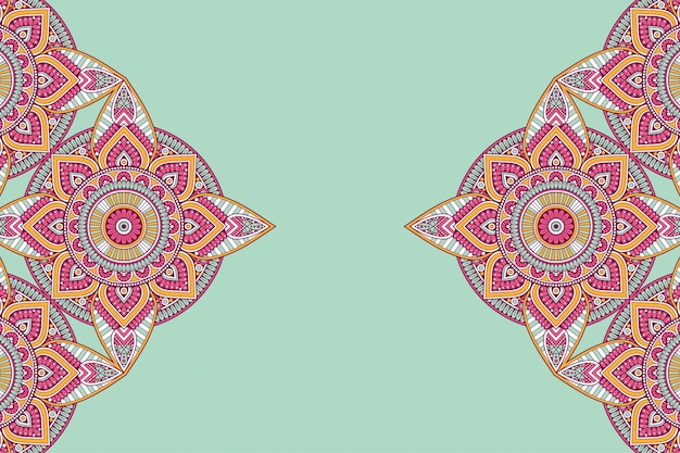 Fondo de diseño de mandala ornamental de lujo en vector de color oro