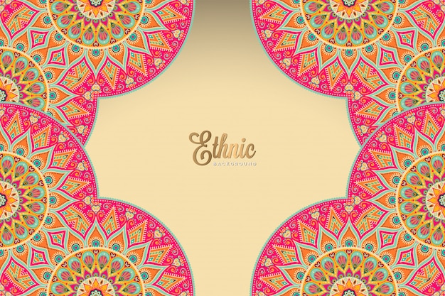 Fondo de diseño de mandala ornamental de lujo en vector de color oro
