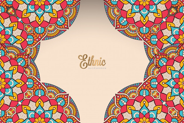 Fondo de diseño de mandala ornamental de lujo en vector de color oro