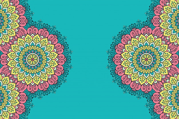 Fondo de diseño de mandala ornamental de lujo en vector de color oro