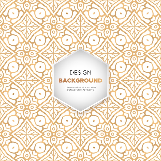 Fondo de diseño de mandala ornamental de lujo en vector de color oro
