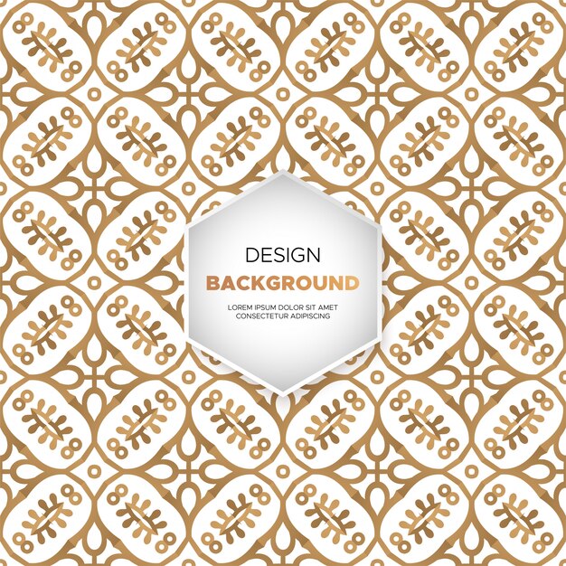 Fondo de diseño de mandala ornamental de lujo en vector de color oro