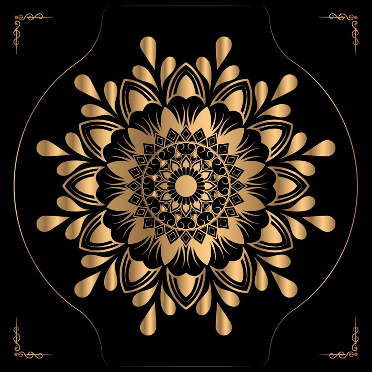 Fondo de diseño de mandala ornamental de lujo en vector de color oro