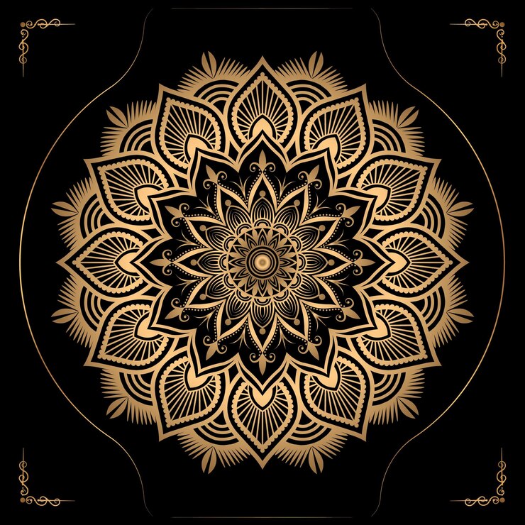 Fondo de diseño de mandala ornamental de lujo en vector de color oro
