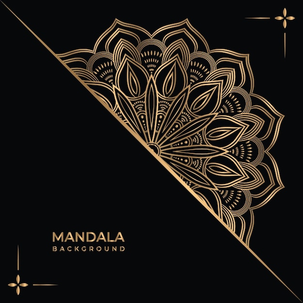 Fondo de diseño de mandala ornamental de lujo Vector Premium