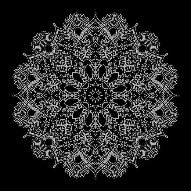 Vector fondo de diseño de mandala ornamental de lujo