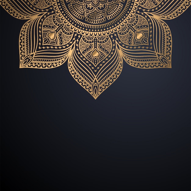 Fondo de diseño de mandala ornamental de lujo