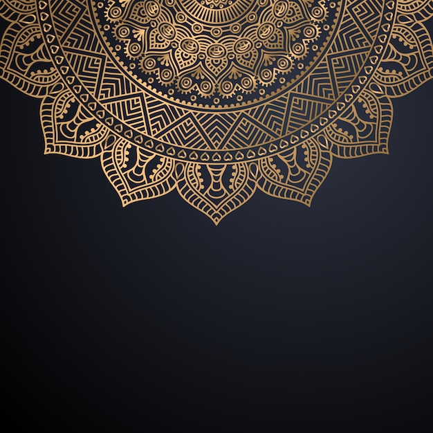Fondo de diseño de mandala ornamental de lujo