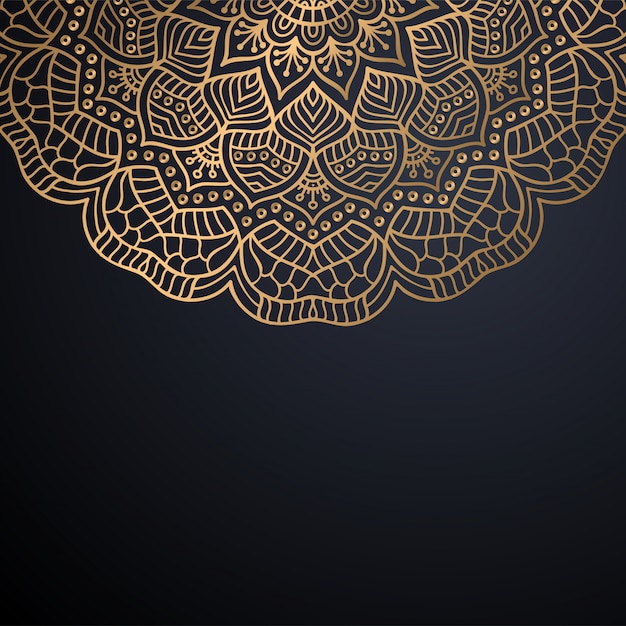 Fondo de diseño de mandala ornamental de lujo