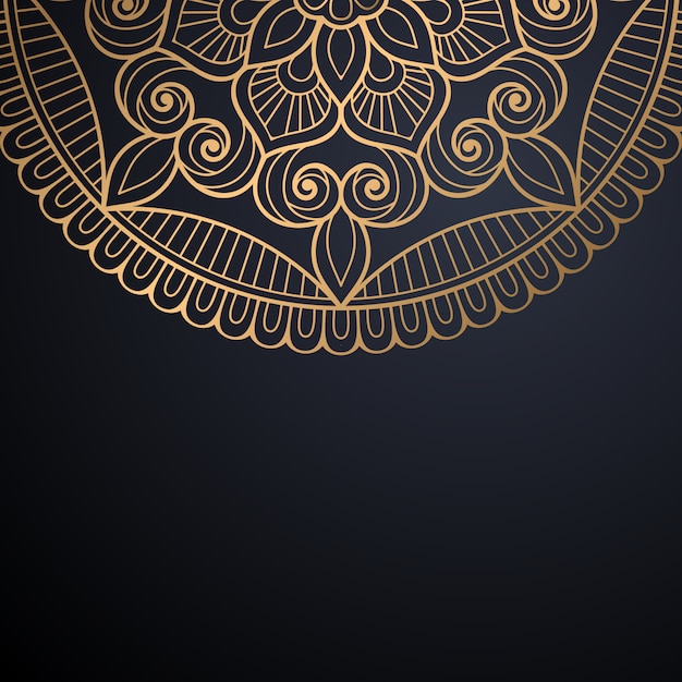 Fondo de diseño de mandala ornamental de lujo