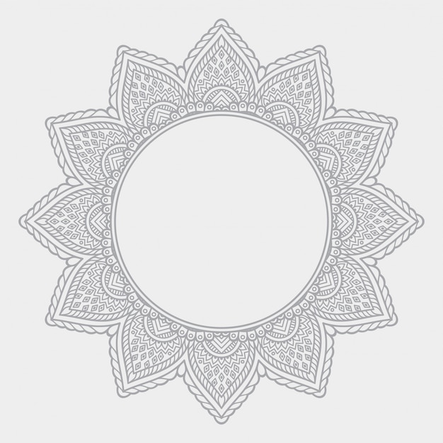 Vector fondo de diseño de mandala ornamental de lujo