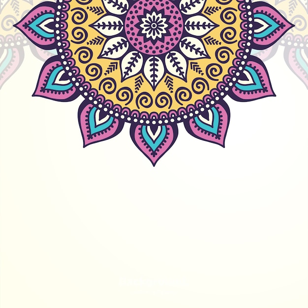 Fondo de diseño de mandala ornamental de lujo