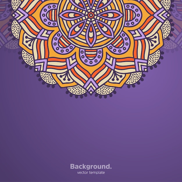 Fondo de diseño de mandala ornamental de lujo