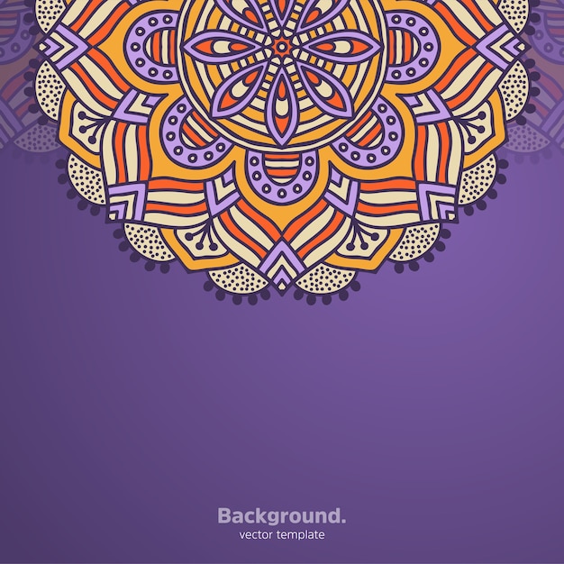 Vector fondo de diseño de mandala ornamental de lujo