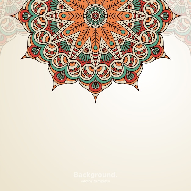 Fondo de diseño de mandala ornamental de lujo