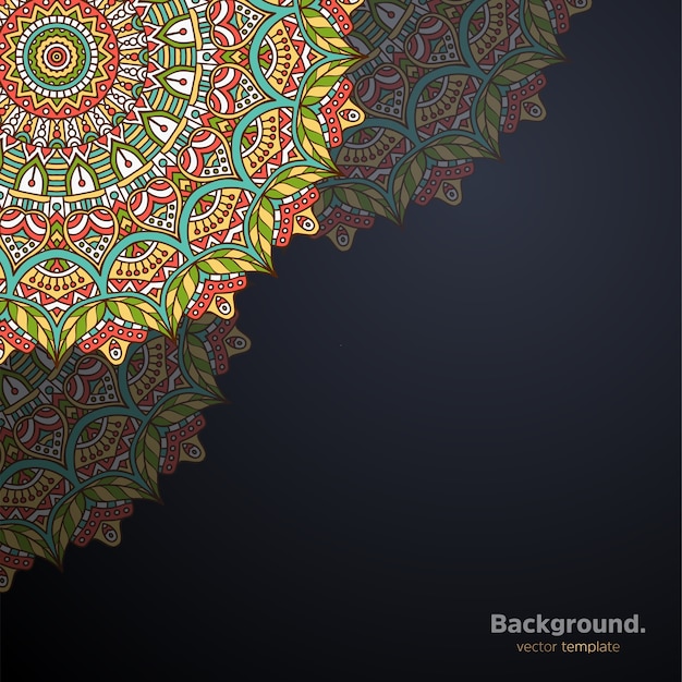 Fondo de diseño de mandala ornamental de lujo