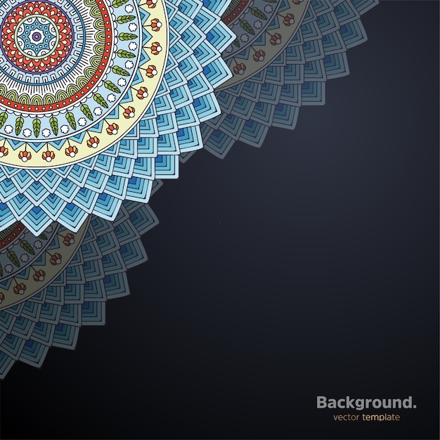 Fondo de diseño de mandala ornamental de lujo