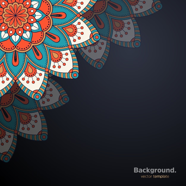 Fondo de diseño de mandala ornamental de lujo