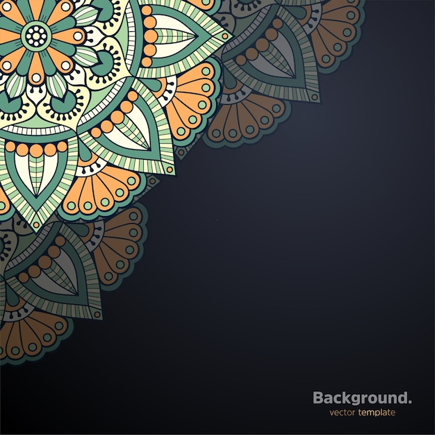 Fondo de diseño de mandala ornamental de lujo