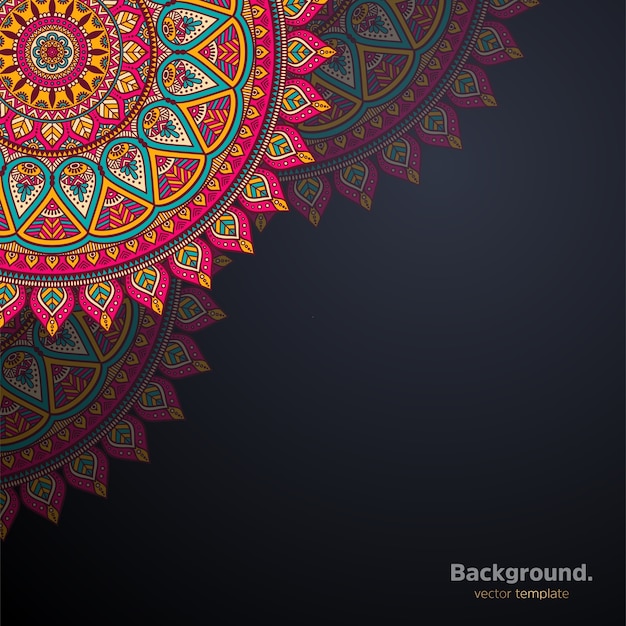 Fondo de diseño de mandala ornamental de lujo