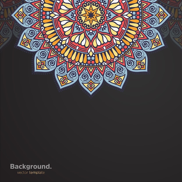 Fondo de diseño de mandala ornamental de lujo