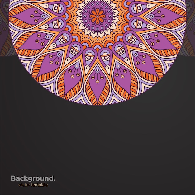 Fondo de diseño de mandala ornamental de lujo