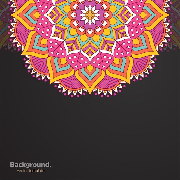 Fondo de diseño de mandala ornamental de lujo