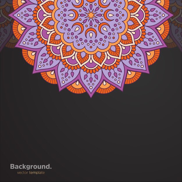 Fondo de diseño de mandala ornamental de lujo