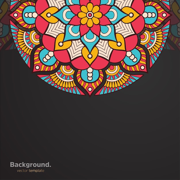 Fondo de diseño de mandala ornamental de lujo
