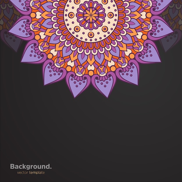 Fondo de diseño de mandala ornamental de lujo