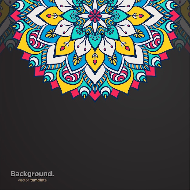 Fondo de diseño de mandala ornamental de lujo