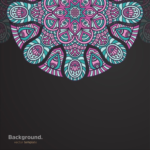 Fondo de diseño de mandala ornamental de lujo