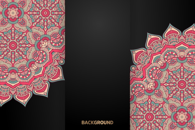 Fondo de diseño de mandala ornamental de lujo