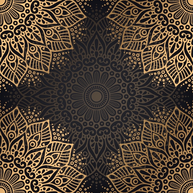 Fondo de diseño de mandala ornamental de lujo