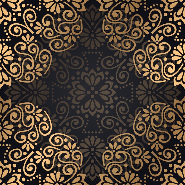 Fondo de diseño de mandala ornamental de lujo