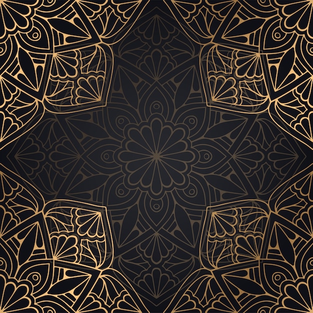 Fondo de diseño de mandala ornamental de lujo
