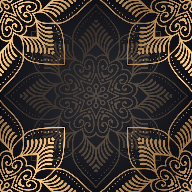 Fondo de diseño de mandala ornamental de lujo