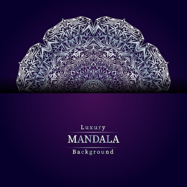 Fondo de diseño de mandala ornamental de lujo